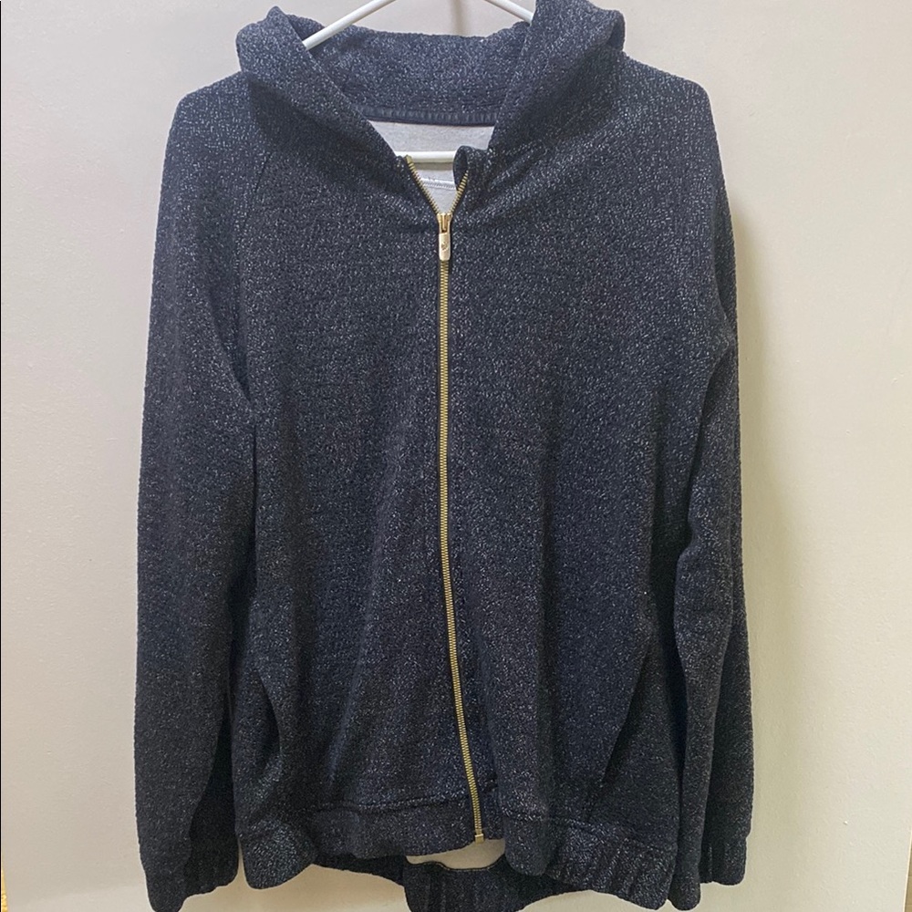 Lululemon Black and White Zip-up Hoodie